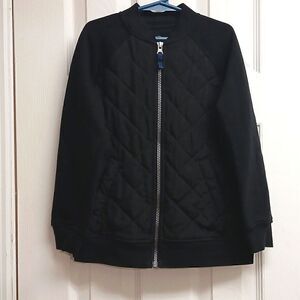 WONDER NATION Young Boys Combination Sweatshirt/Puffer Jacket 6-7 Black